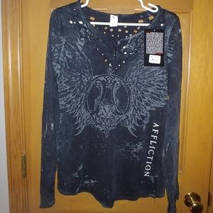 Affliction Long Sleeve Vneck